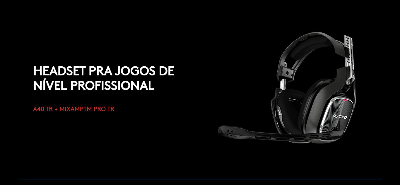 Headset Gamer ASTRO Gaming A40 TR + MixAmp Pro TR Gen 4 com Áudio Dolby - Compatível com Xbox One, PC e Mac - Preto/Vermelho
